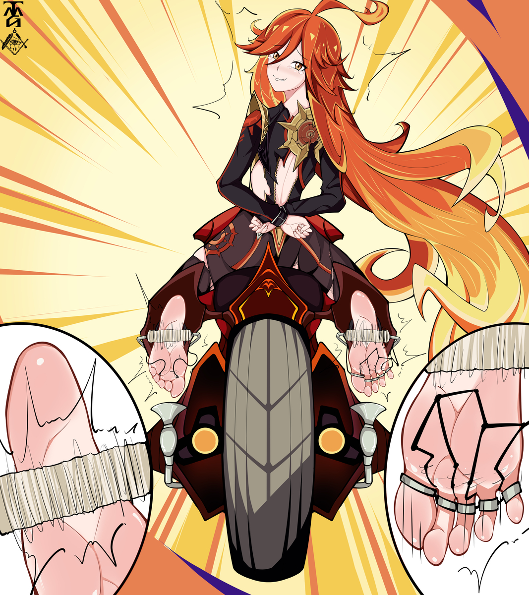 This is a pixiv picture whose title is 原神捕获计划一火神.