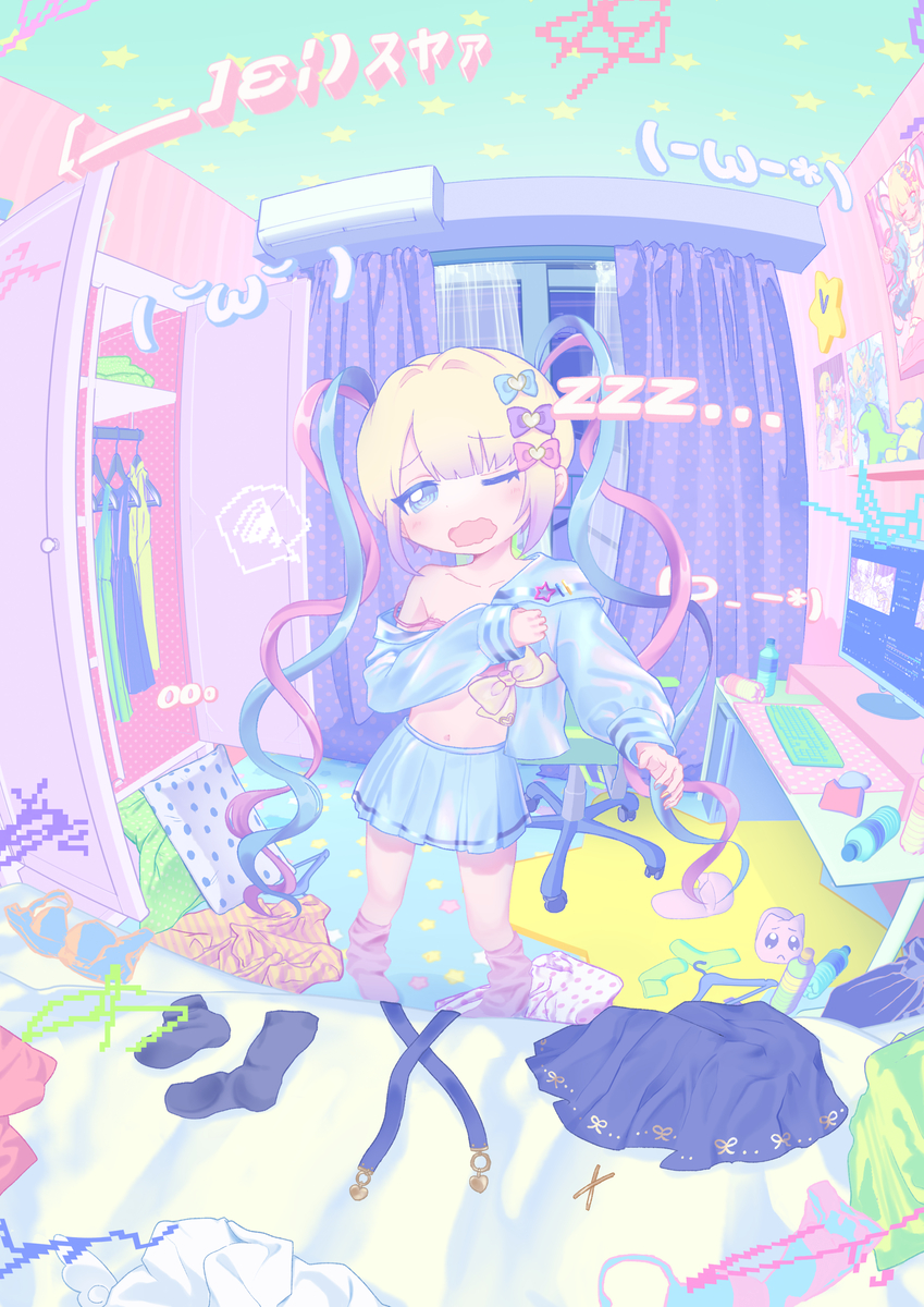 This is a pixiv picture whose title is NEEDY GIRL OVERDOSE.