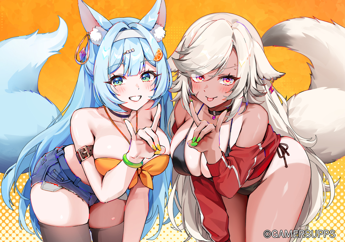 This is a pixiv picture whose title is Reine and Ein.