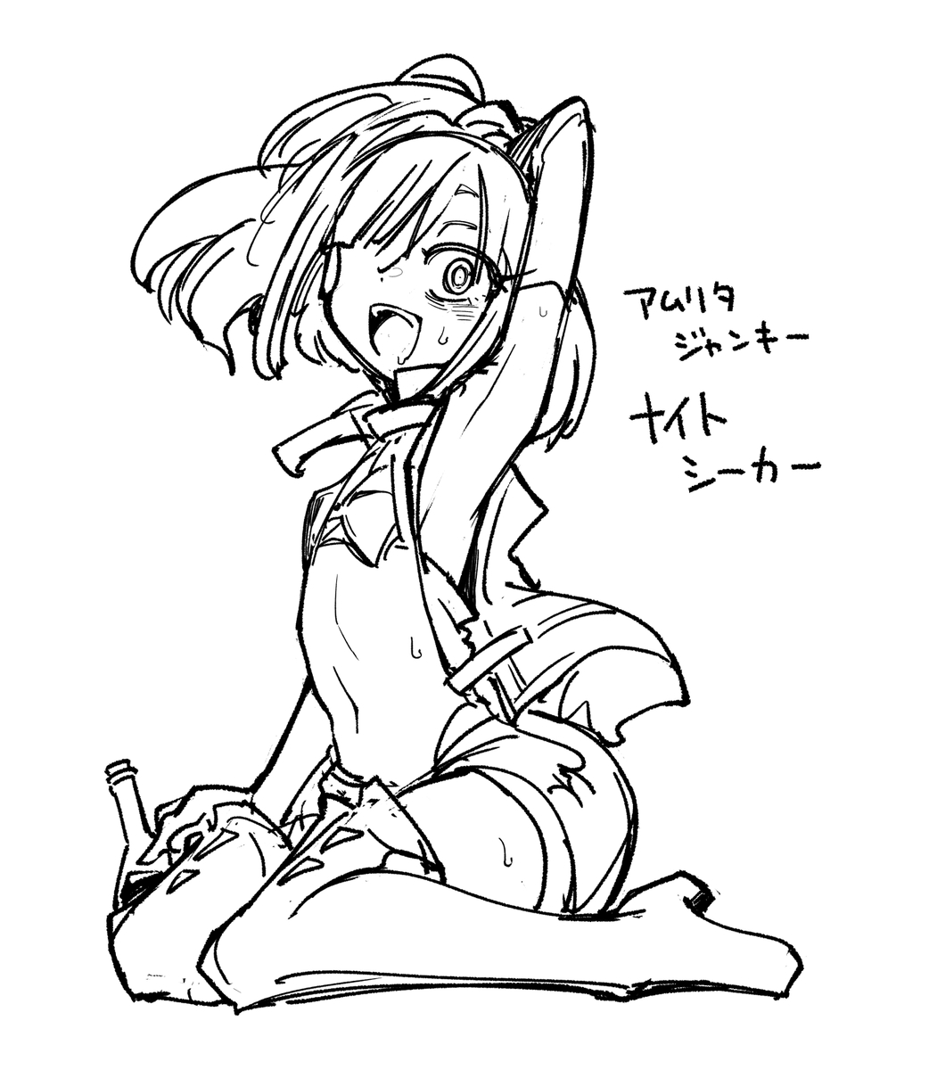 This is a pixiv picture whose title is 夜に駆ける.