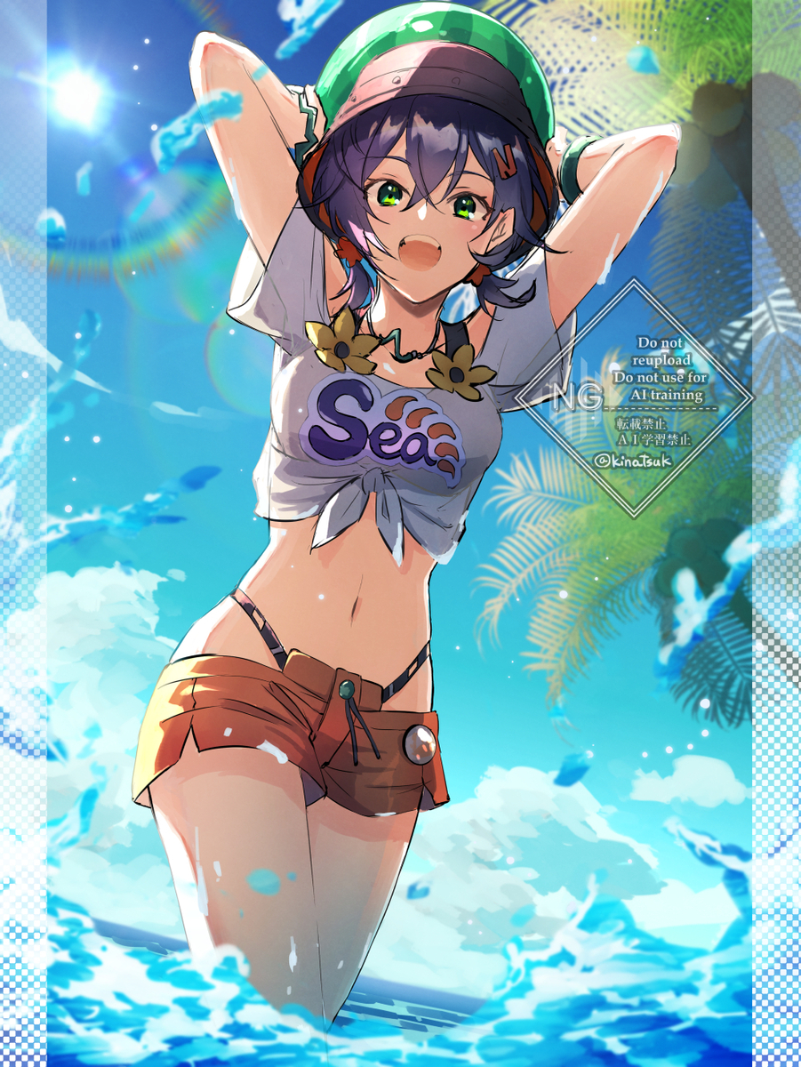 This is a pixiv picture whose title is 水着！！.