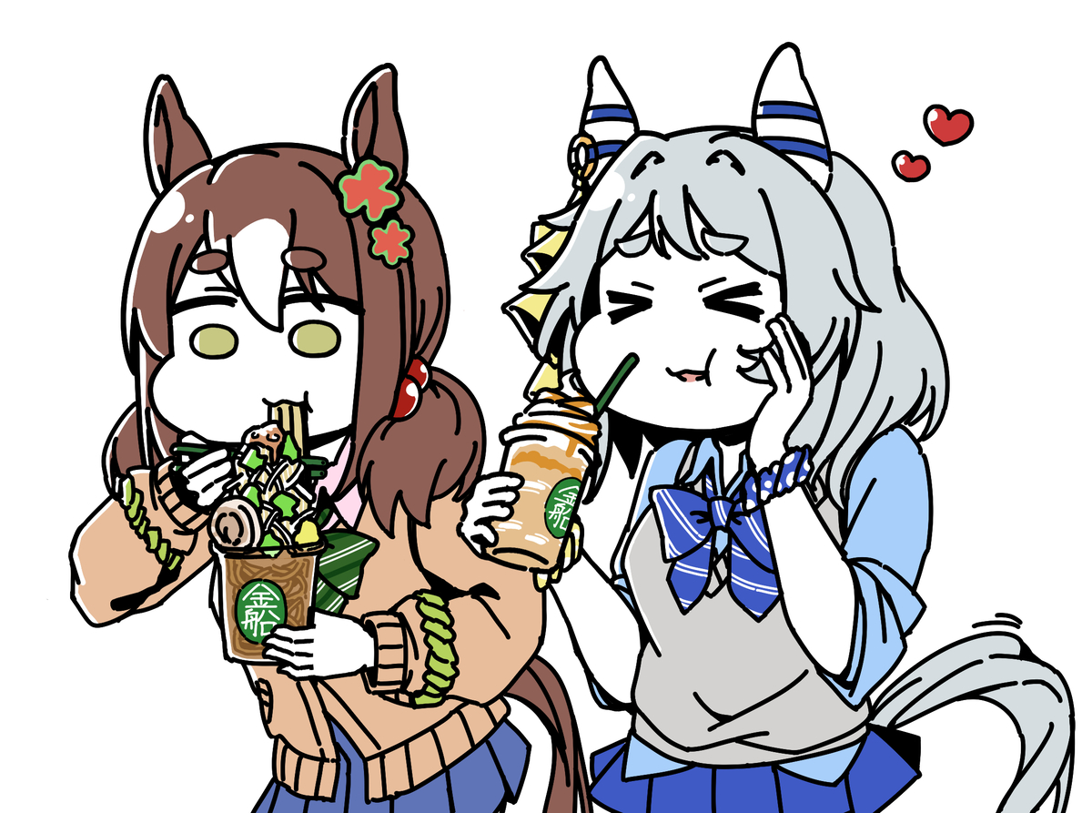 This is a pixiv picture whose title is 買い食いギャル娘.