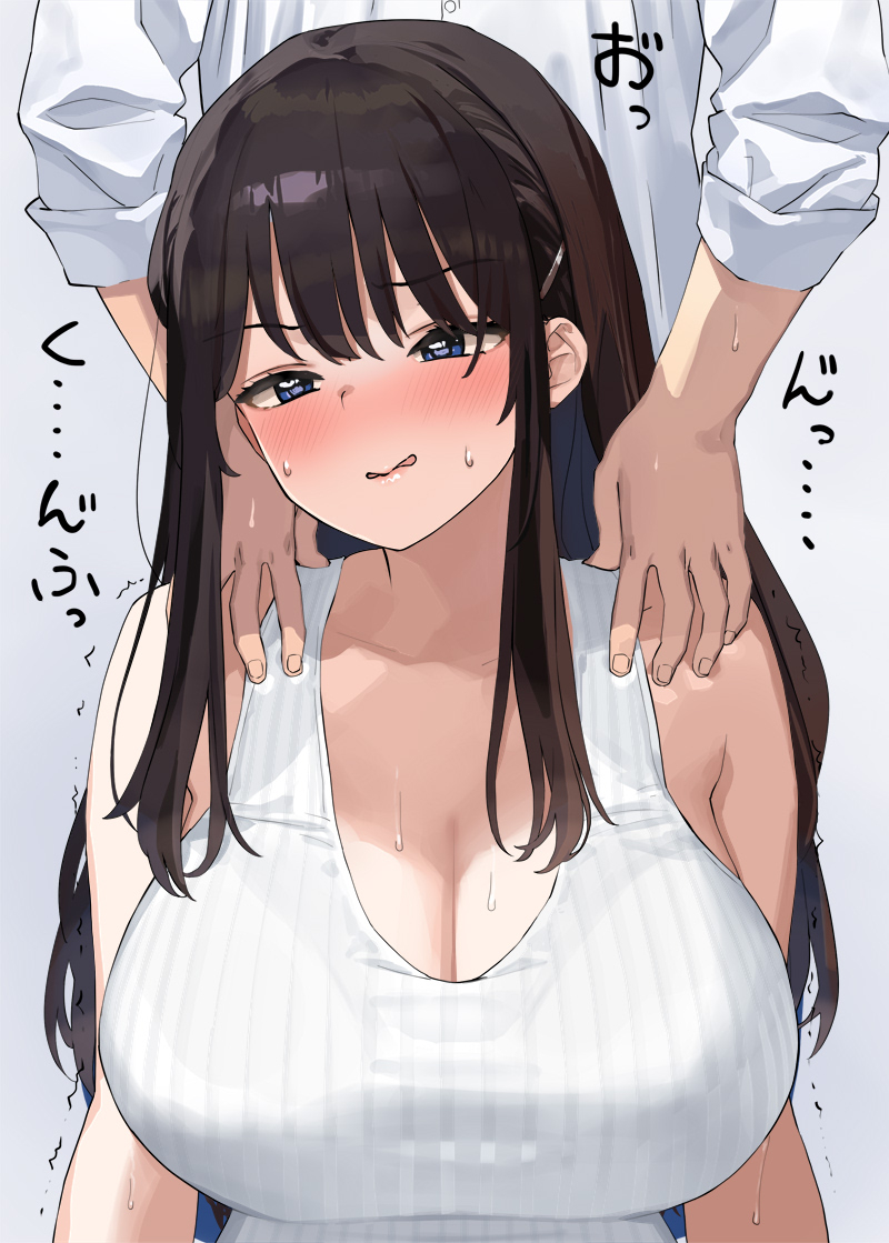 This is a pixiv picture whose title is 肩もみしたお礼におっぱい揉ませてくれそうな先生（２枚）.