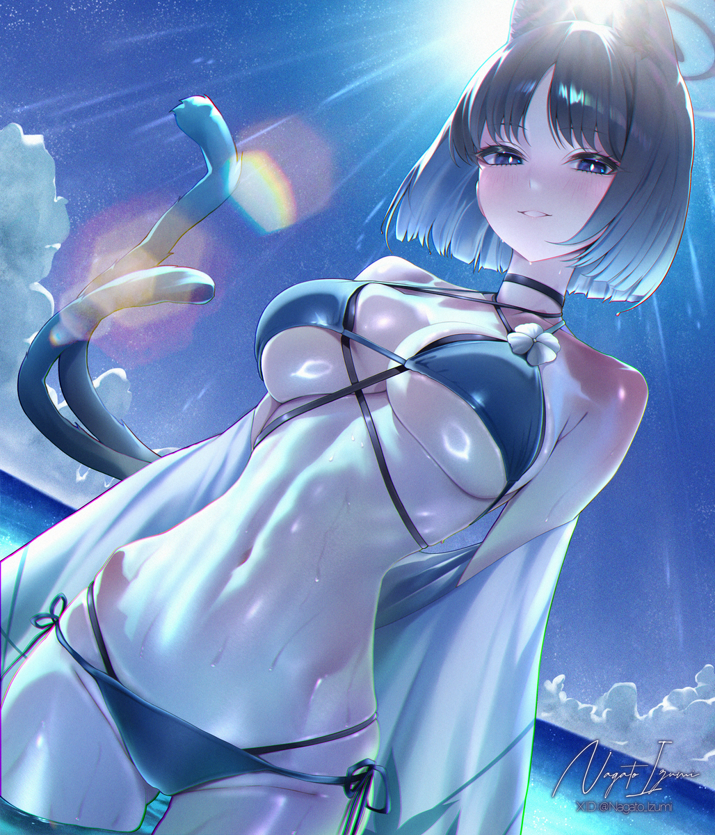 This is a pixiv picture whose title is キキョウ（水着）.