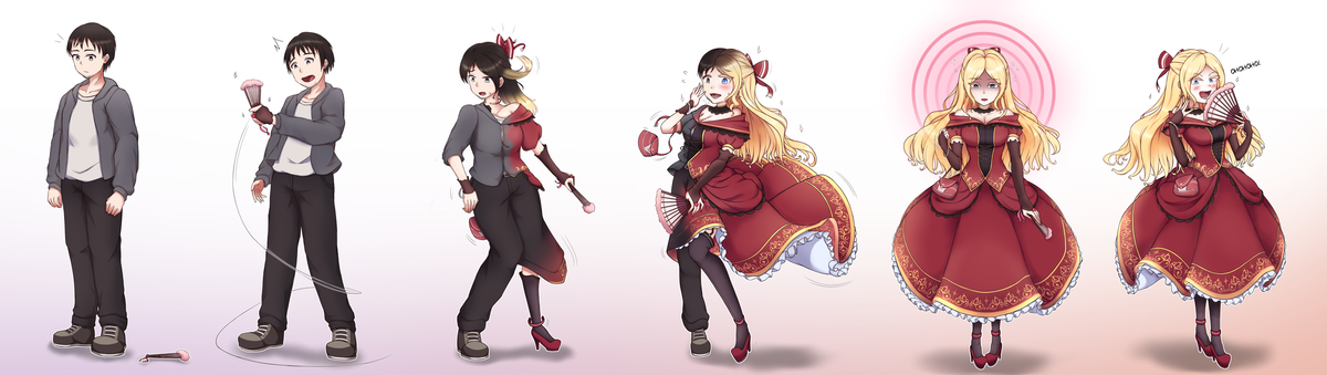 This is a pixiv picture whose title is OC →お嬢様 TS.