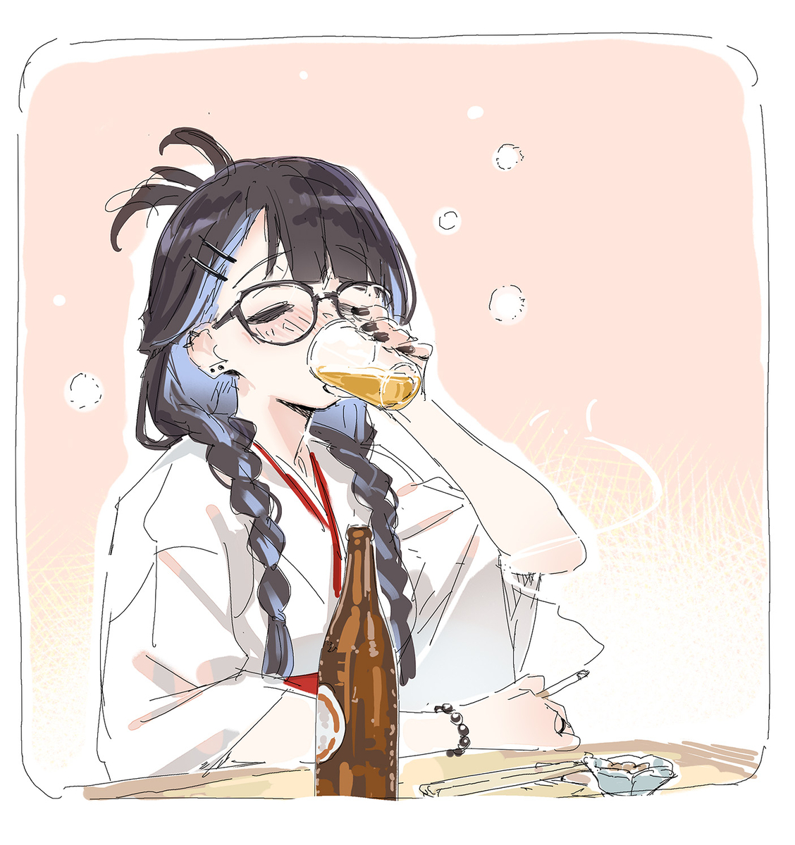 This is a pixiv picture whose title is 病んデレ巫女さん.