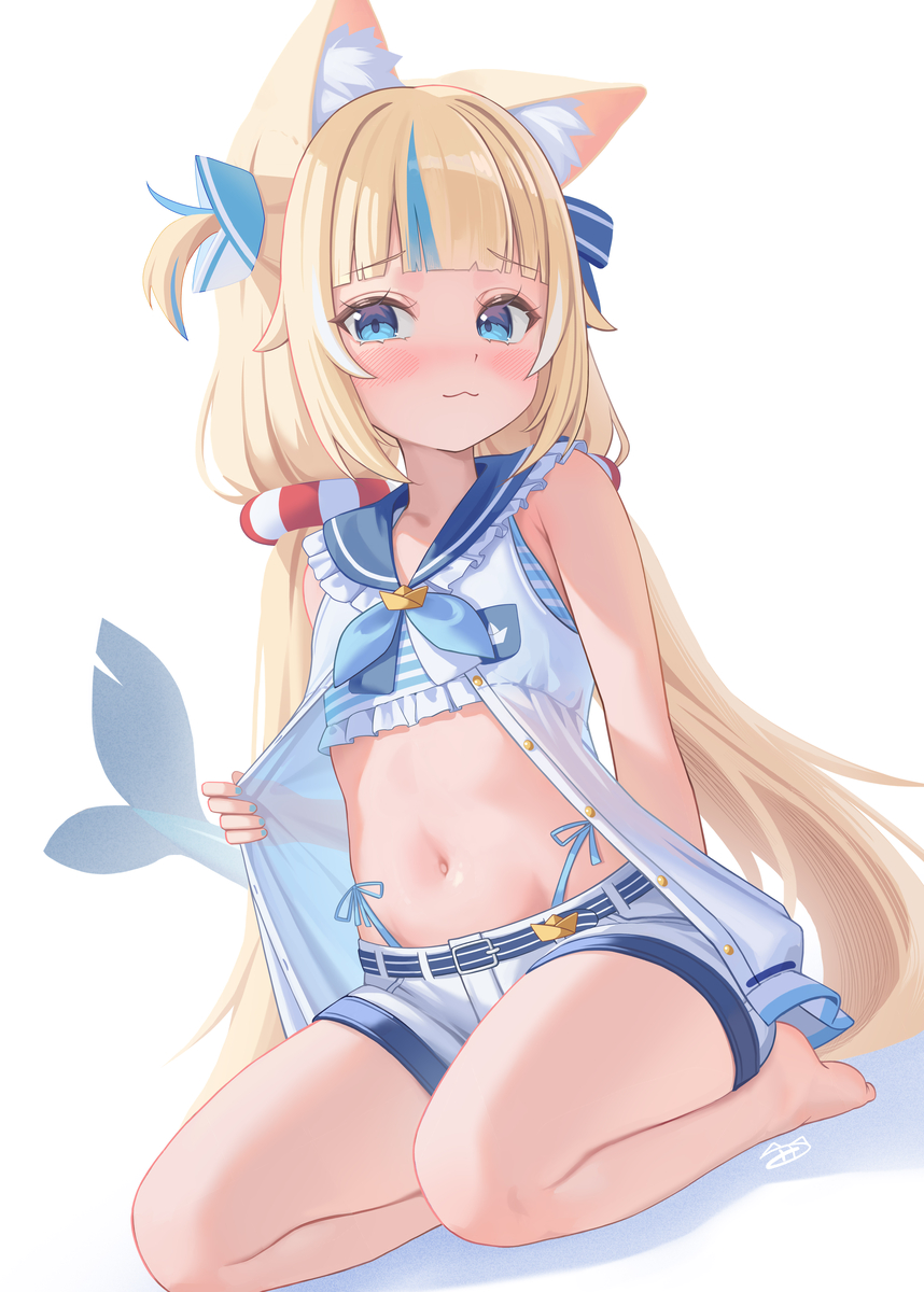 This is a pixiv picture whose title is Tummy!.