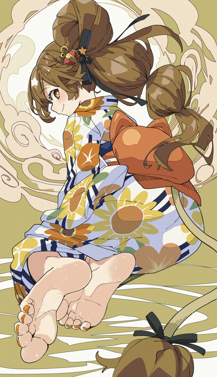 This is a pixiv picture whose title is 浴衣の獅子神レオナさん.