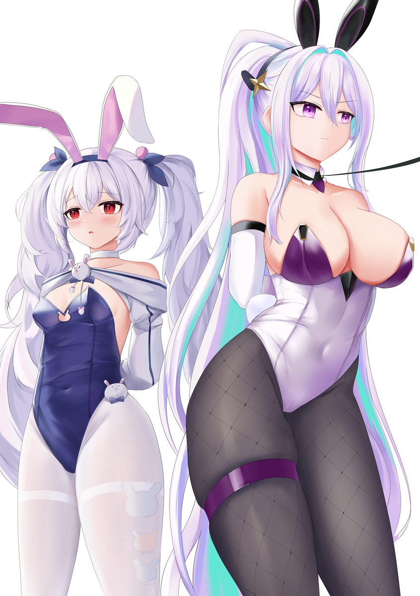 This is a pixiv picture whose title is 给指挥官享用的二人.