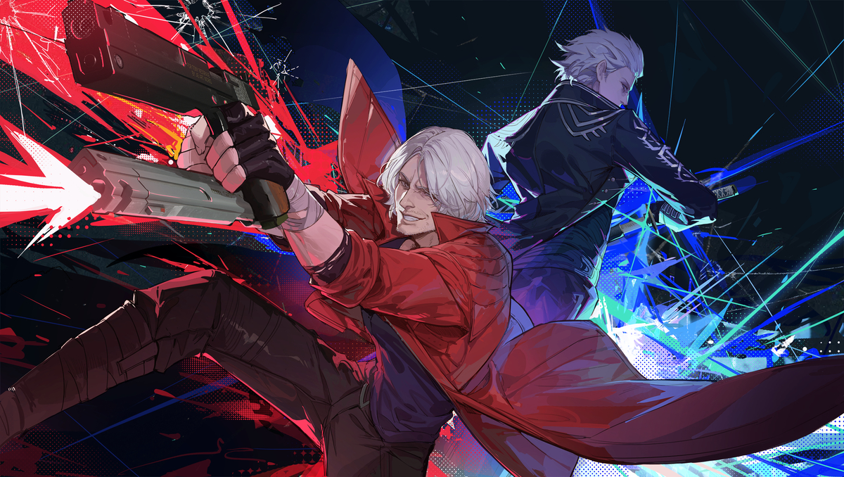 This is a pixiv picture whose title is dmcX战双.