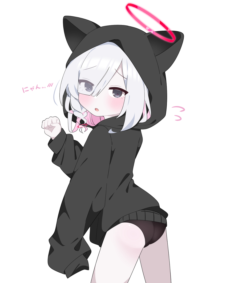 This is a pixiv picture whose title is にゃん...です。先生....