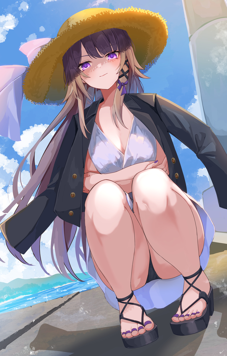 This is a pixiv picture whose title is 夏マダムヘルタ.