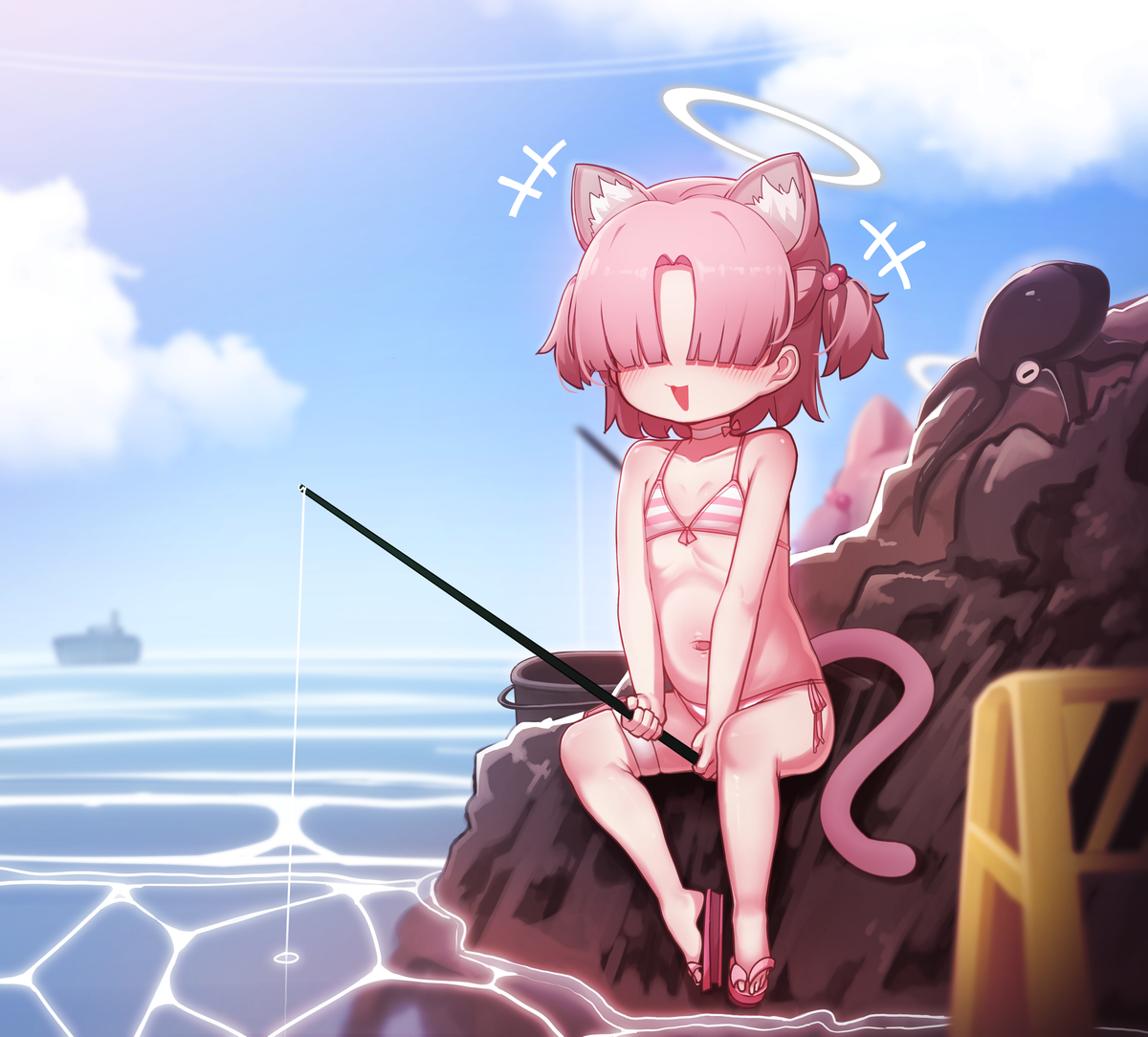 This is a pixiv picture whose title is モブ♡.