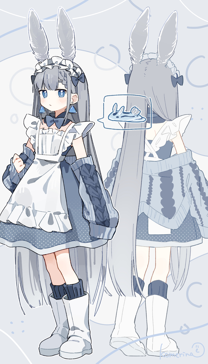 This is a pixiv picture whose title is ウミウシメイド服2.
