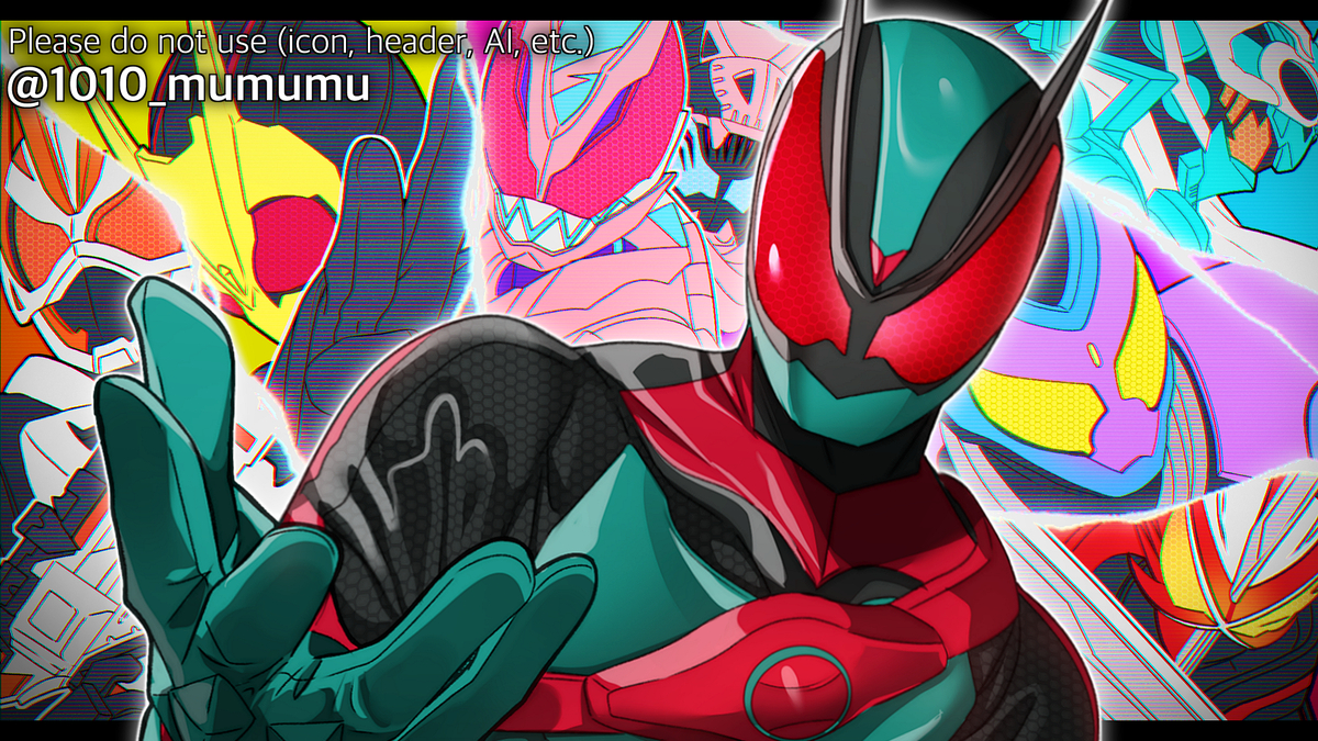 This is a pixiv picture whose title is 『 仮面ライダーゼッツ 』.