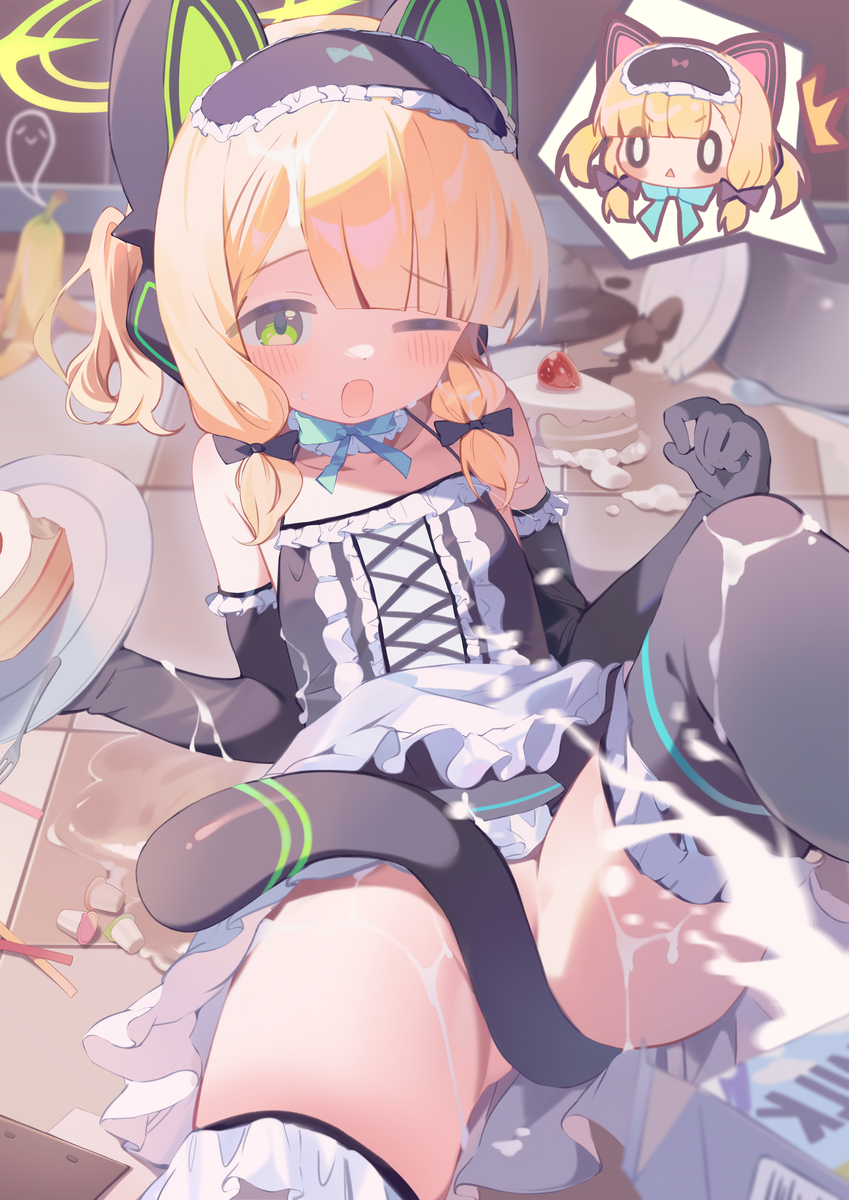 This is a pixiv picture whose title is メイド服ミドリ.