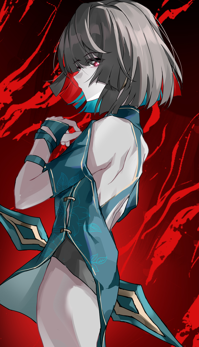 This is a pixiv picture whose title is 鬼妾雪衣.
