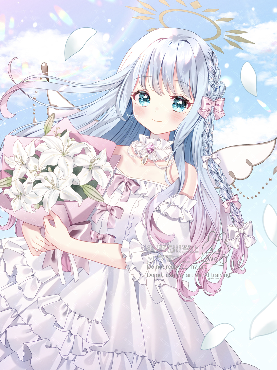 This is a pixiv picture whose title is ‧⁺ ⊹˚.🤍🌸🤍‧⁺ ⊹˚..