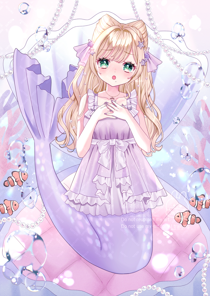 This is a pixiv picture whose title is 𝕄𝕖𝕣𝕞𝕒𝕚𝕕🐚𓂃🫧.