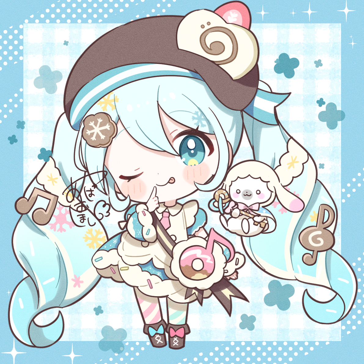 This is a pixiv picture whose title is 雪ミク2026.