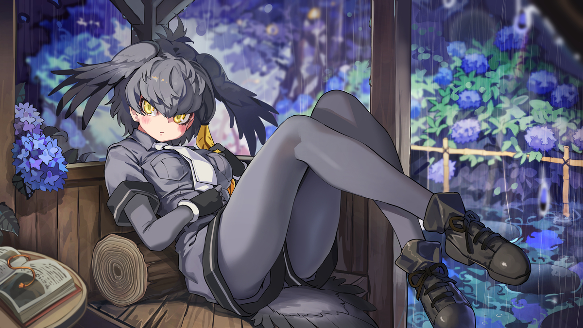 This is a pixiv picture whose title is ハシビロコウ.