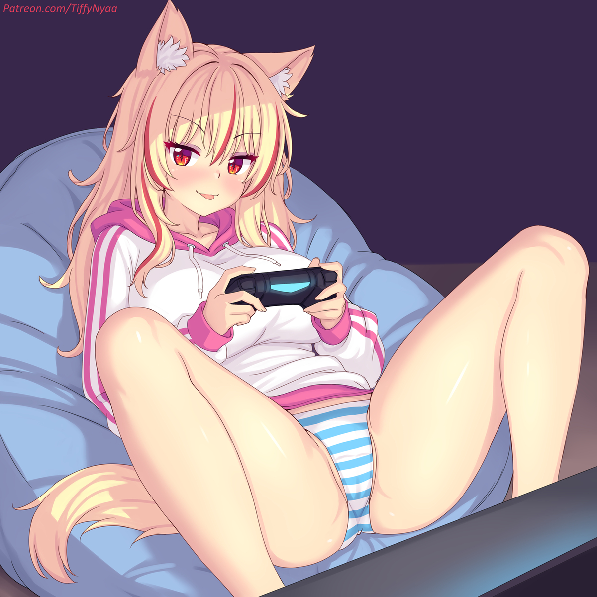 This is a pixiv picture whose title is Nekogamer Tiffy~~.