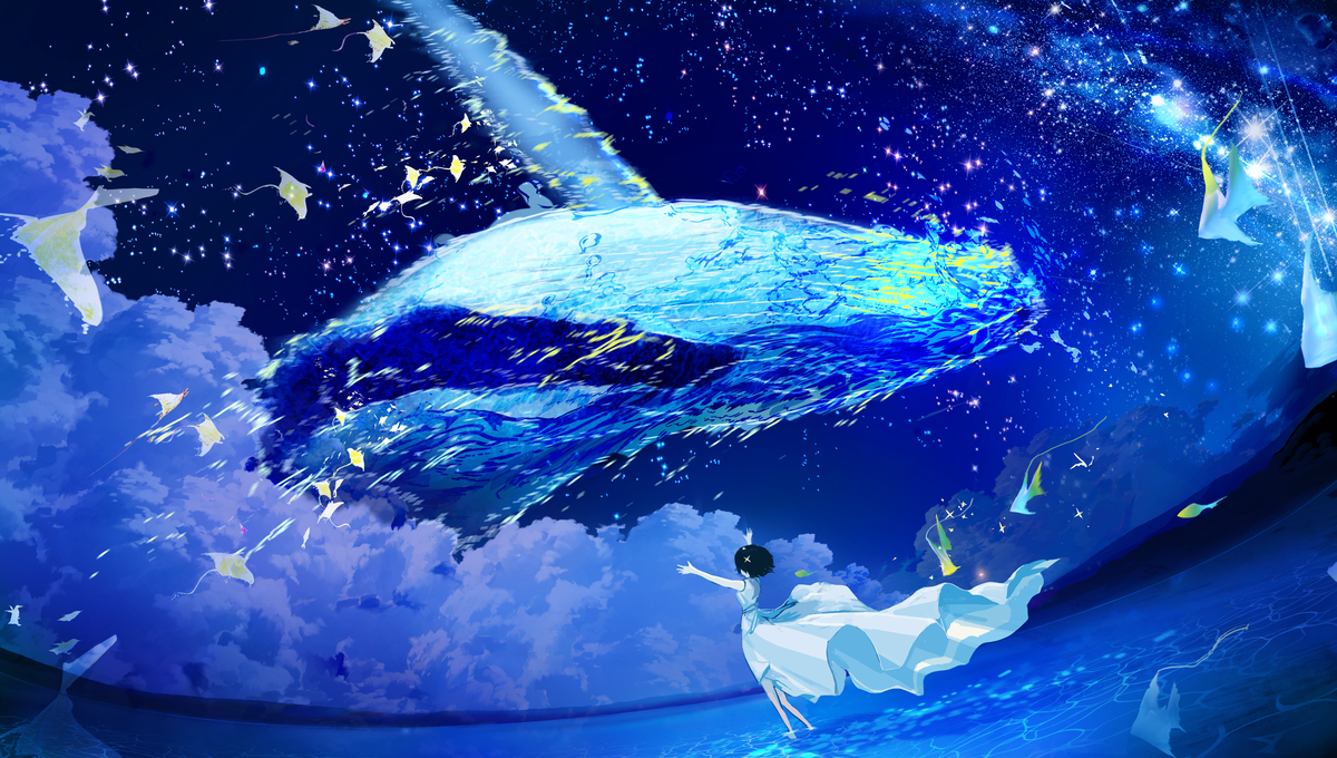 This is a pixiv picture whose title is 海の幽霊.