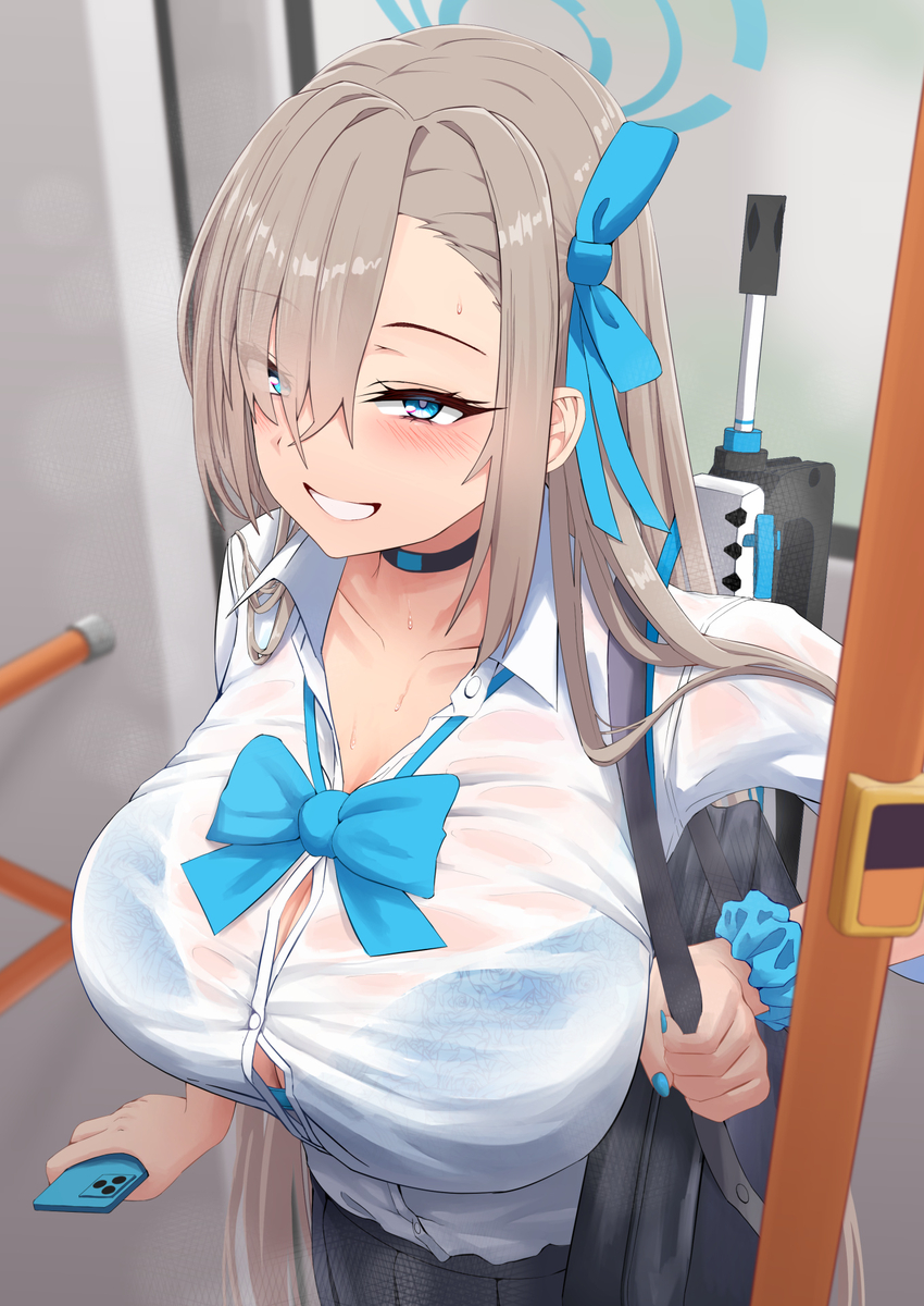 This is a pixiv picture whose title is 制服アスナ💕.