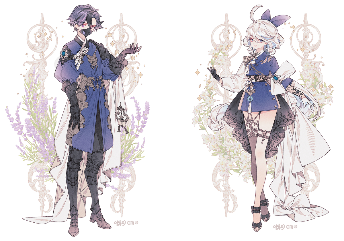 This is a pixiv picture whose title is 💙cm💙.