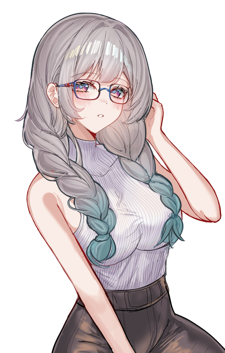 This is a pixiv picture whose title is Megane.
