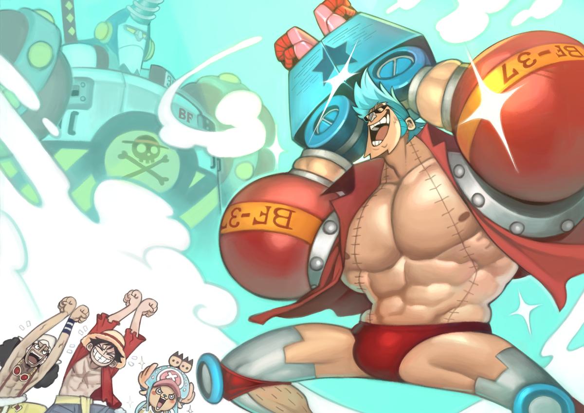 This is a pixiv picture whose title is One piece fanart repost/repaint.