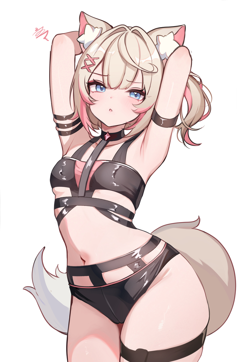 This is a pixiv picture whose title is Mococo Swimsuit.