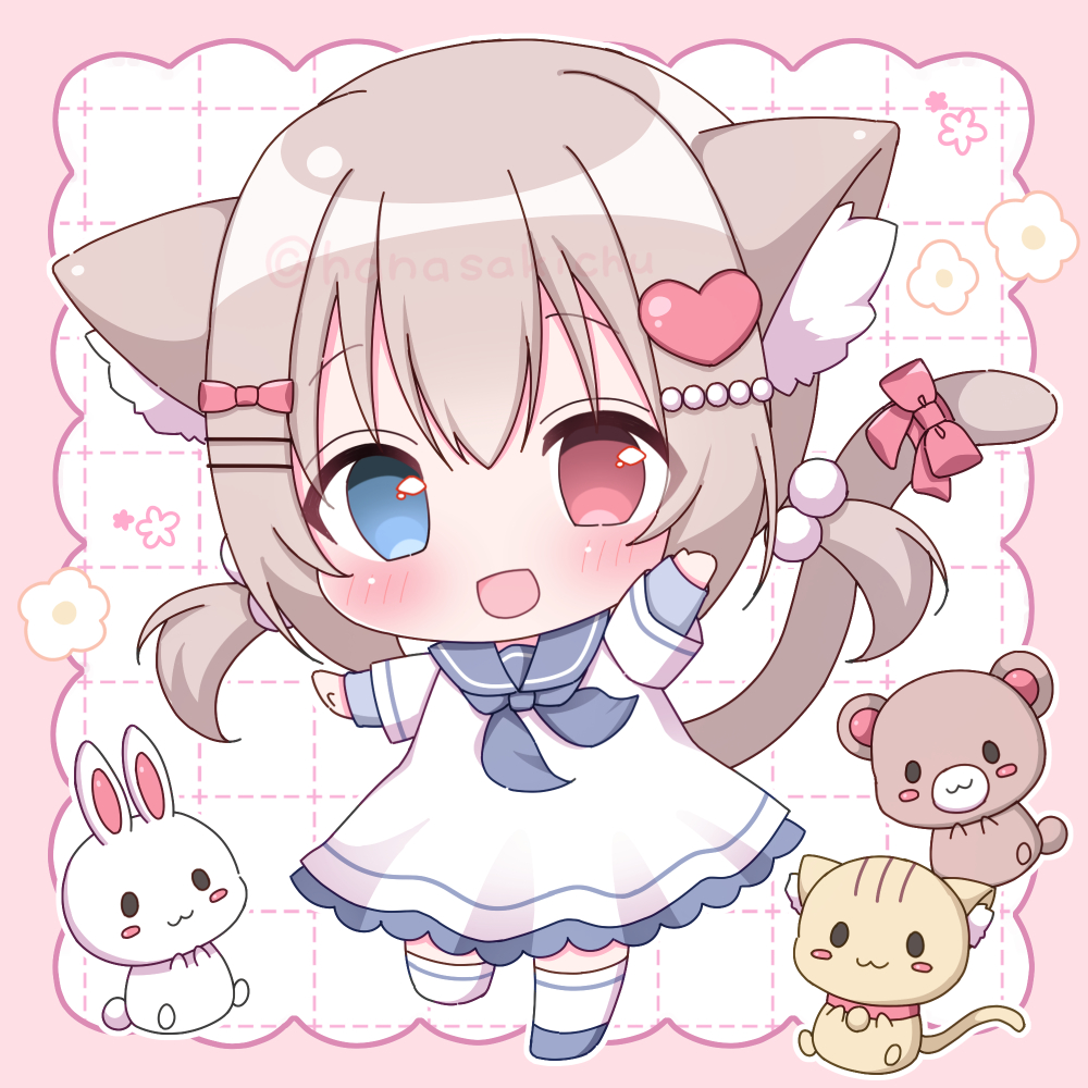 This is a pixiv picture whose title is 元気いっぱいのけもみみちゃん🌼🎀.