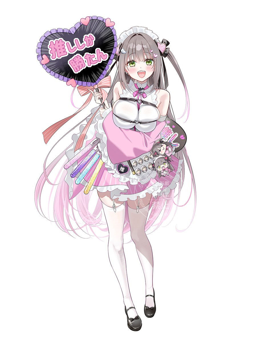 This is a pixiv picture whose title is 推し活女子.