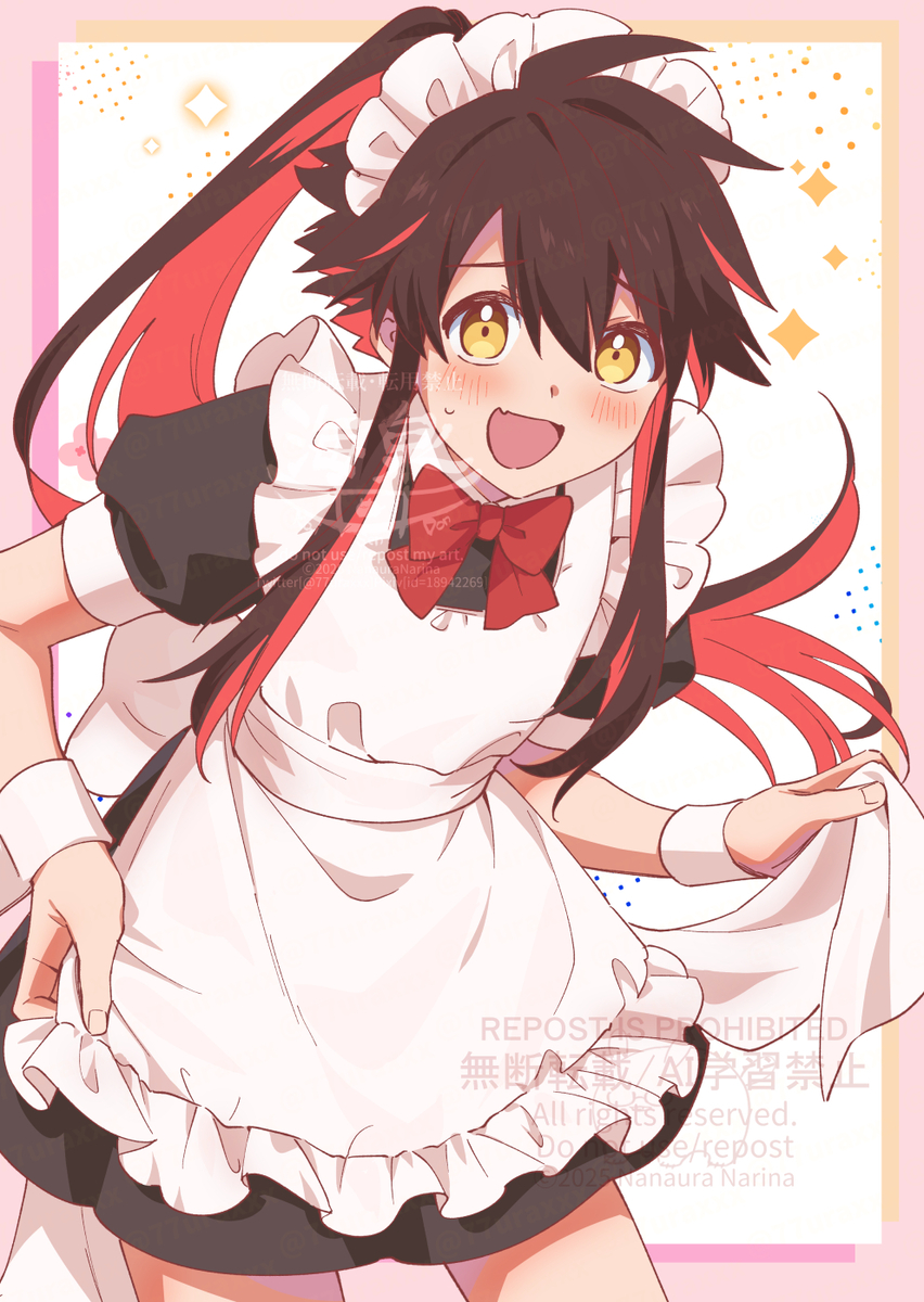 This is a pixiv picture whose title is 「似合っちゃうか？」.