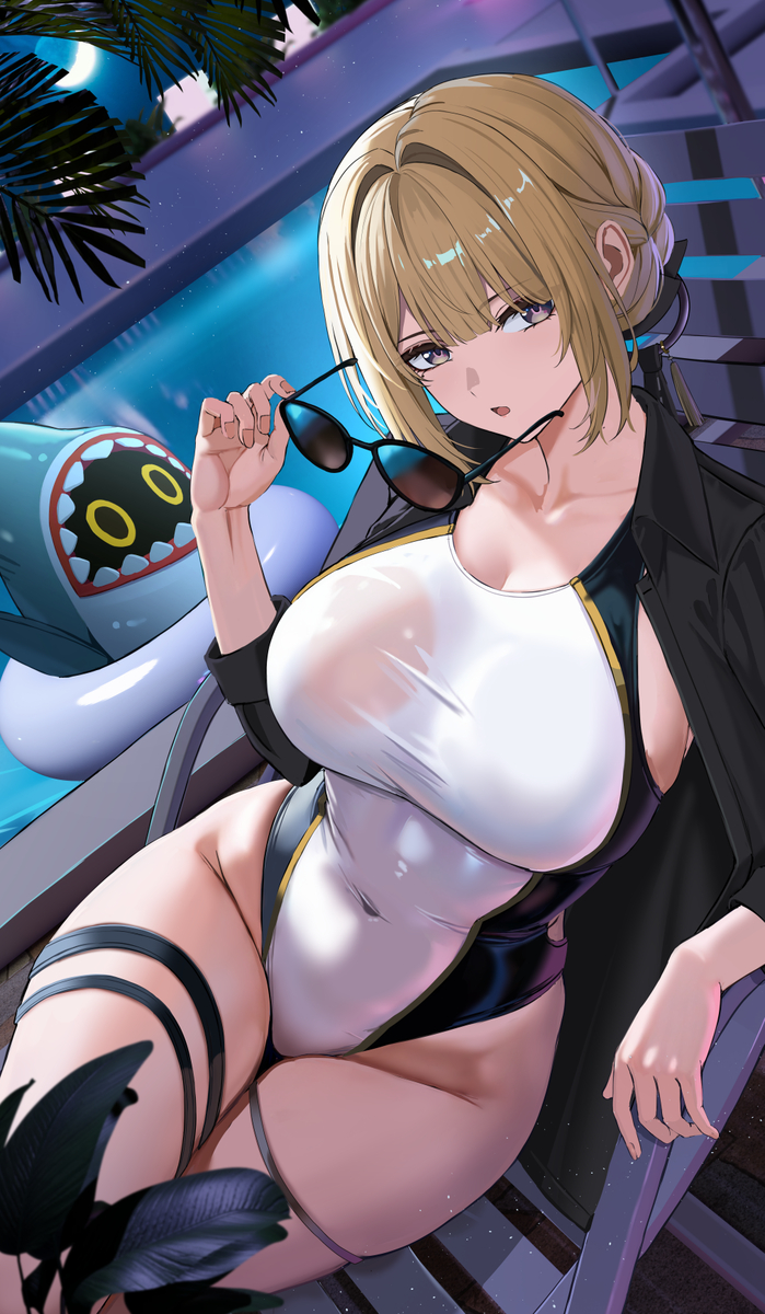 This is a pixiv picture whose title is 「遅かったな…」.