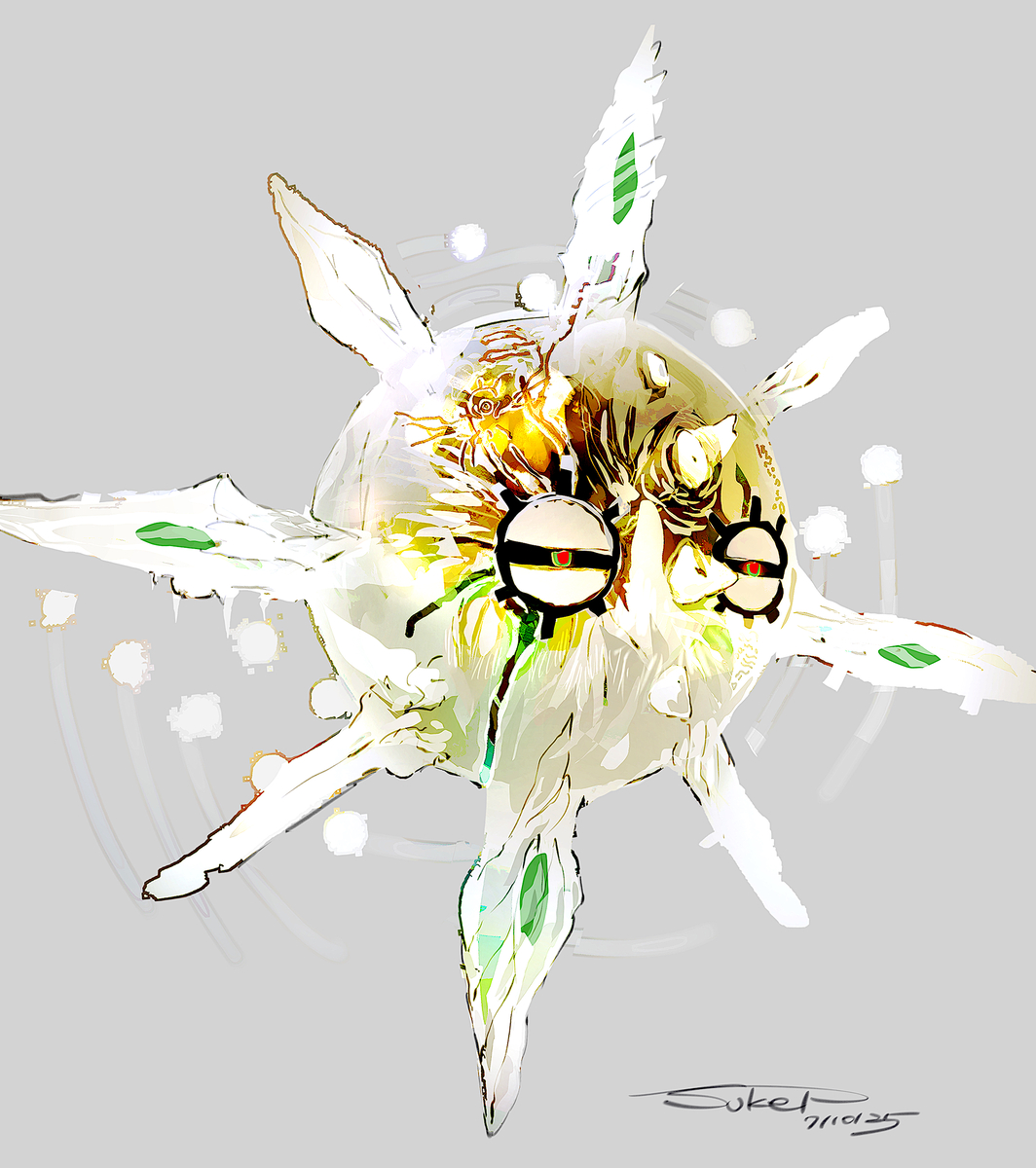 This is a pixiv picture whose title is 白星ソルロック.