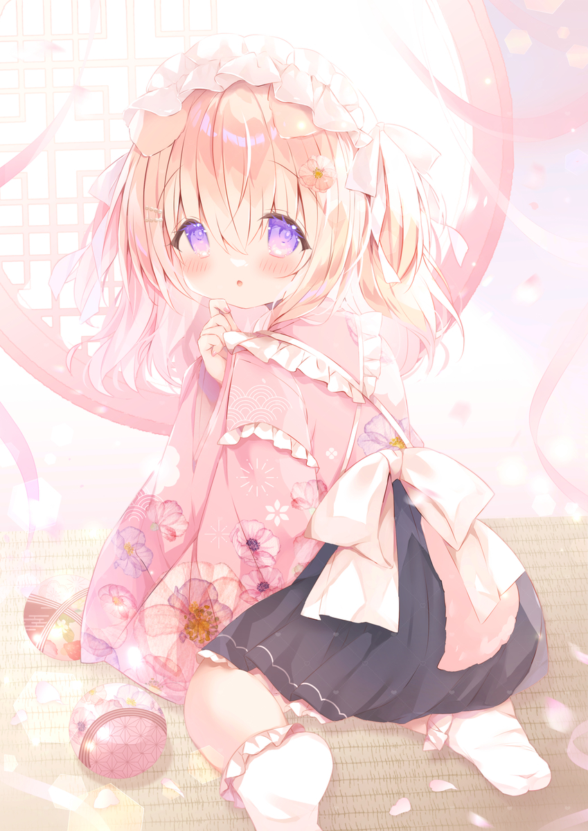 This is a pixiv picture whose title is 和メイドまいちゃん🤍🌸.
