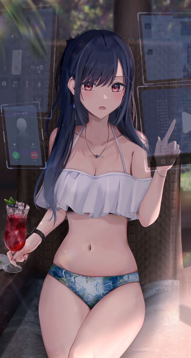 This is a pixiv picture whose title is 👙🔵.