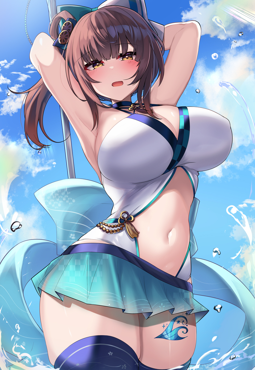 This is a pixiv picture whose title is 水着馬車道嬢2023.