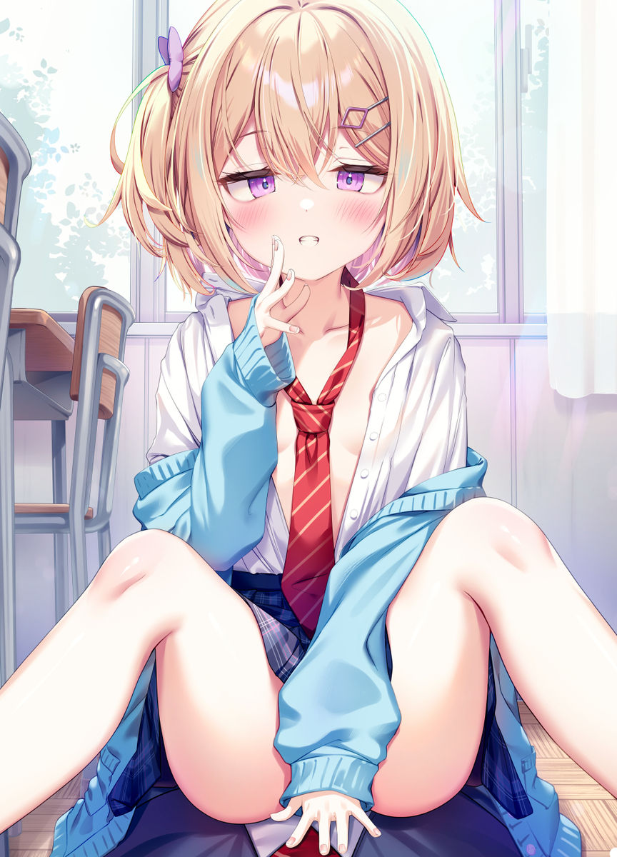 This is a pixiv picture whose title is 負けを認めたら、もっと触らせてあげるけど？　ざーこ♡.