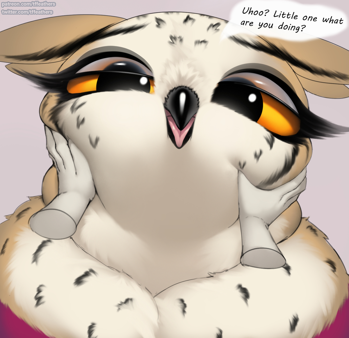 This is a pixiv picture whose title is squishing holly's cheeks.