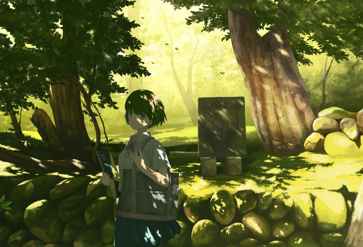 This is a pixiv picture whose title is 木漏れ日が咲く.