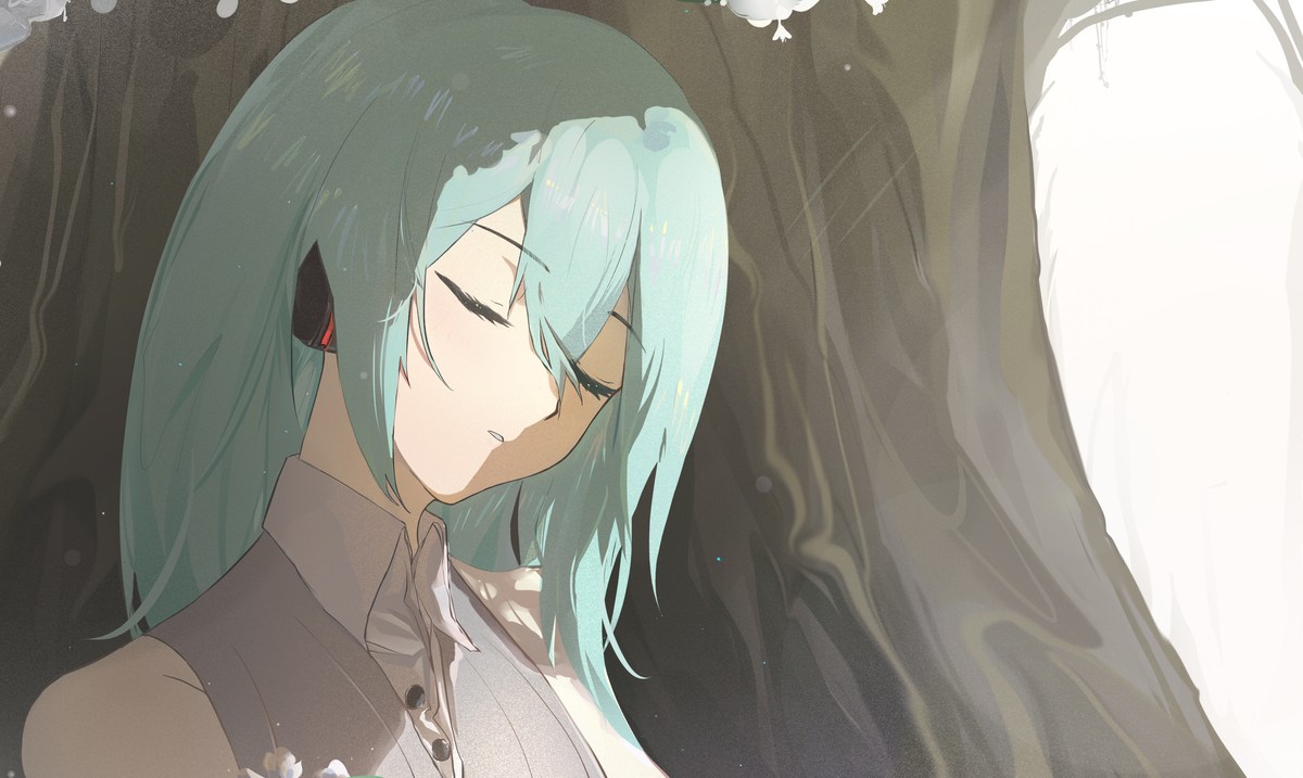 This is a pixiv picture whose title is 犹见花开又花落，眸色薇，沁色里.