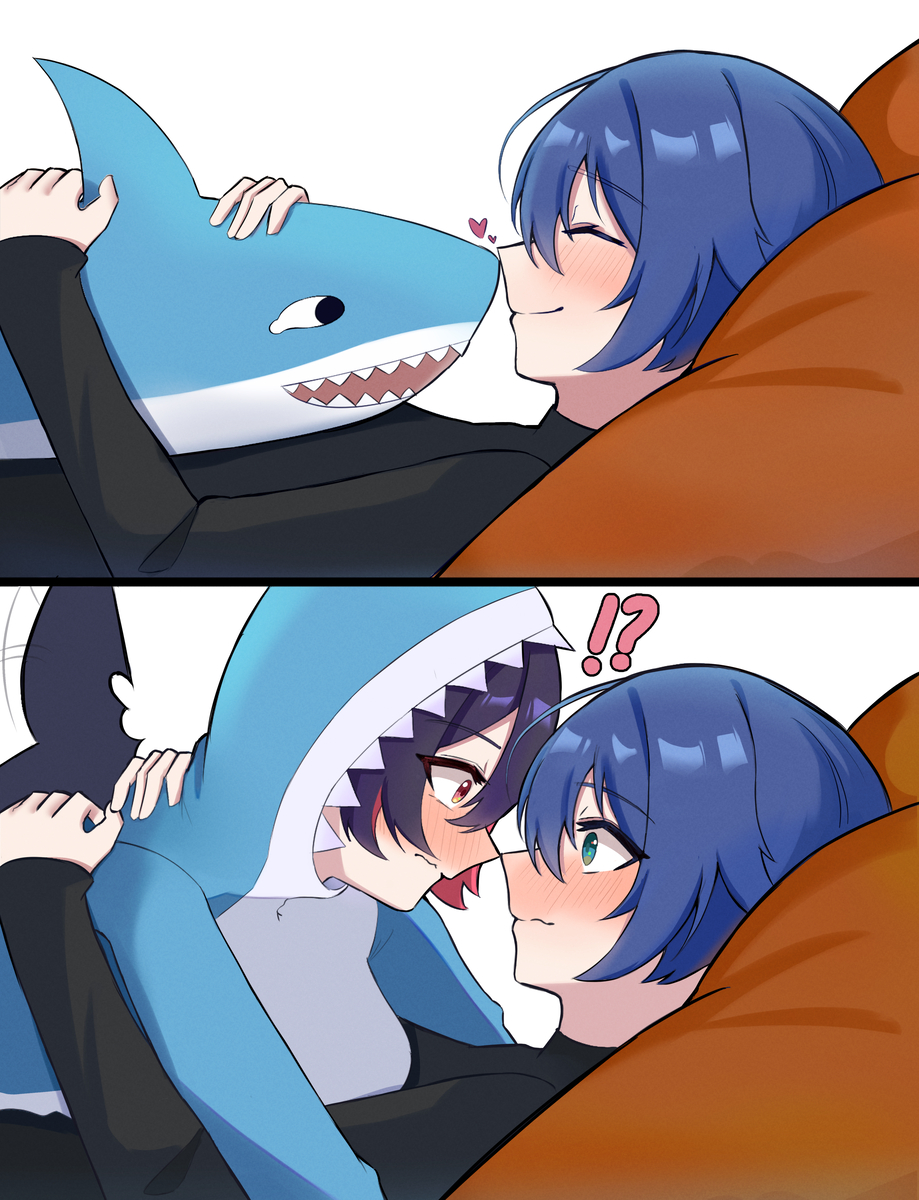 This is a pixiv picture whose title is 🦈🔔.