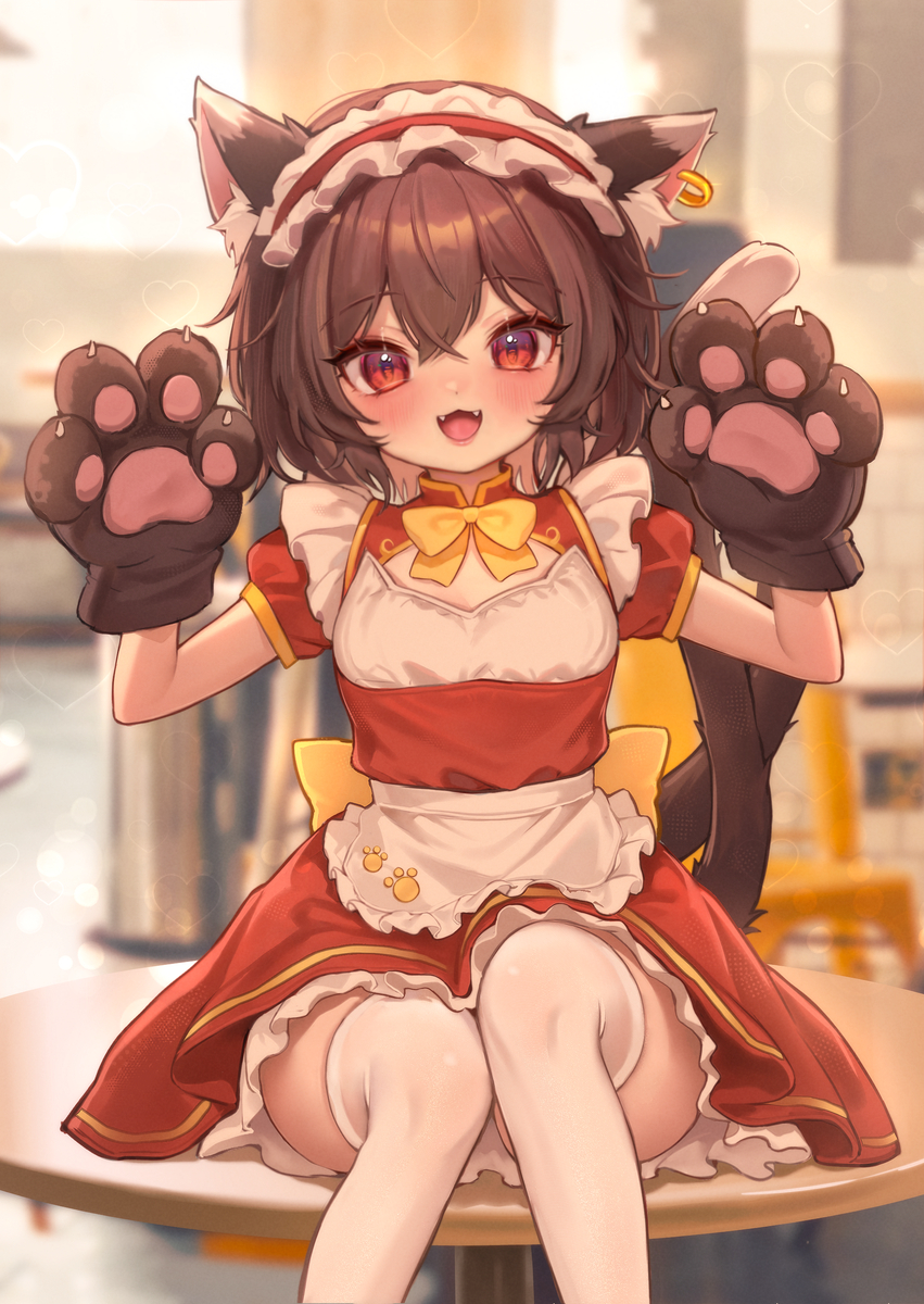 This is a pixiv picture whose title is メイド橙.