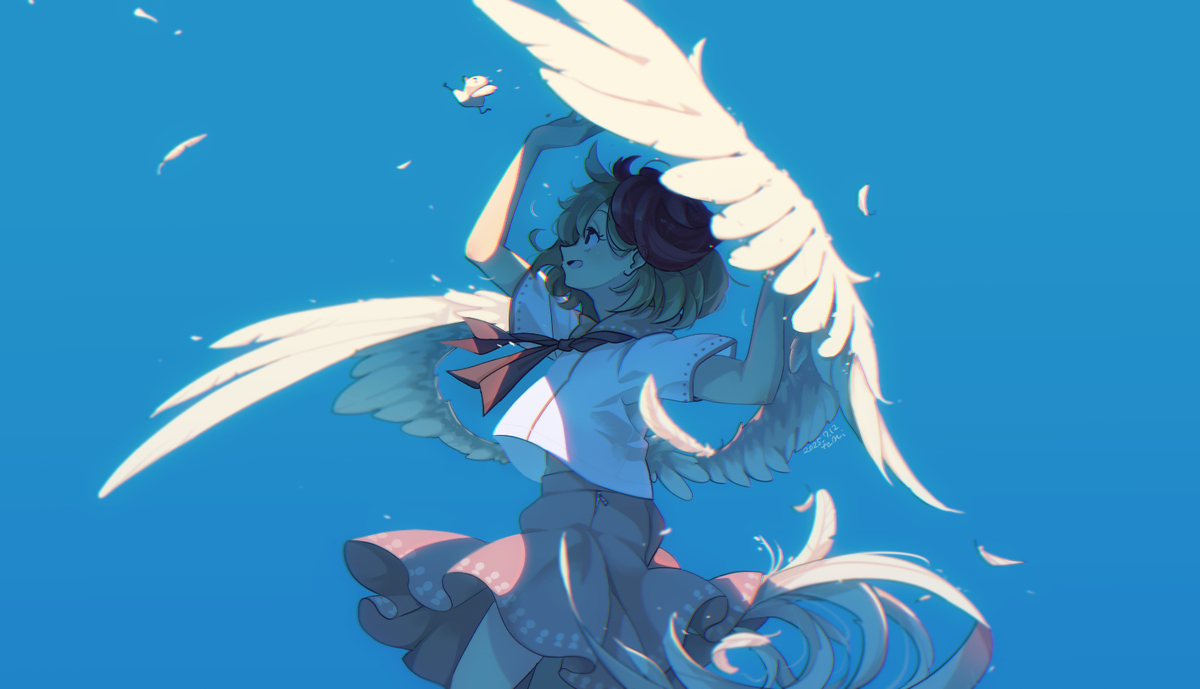 This is a pixiv picture whose title is 🪽.