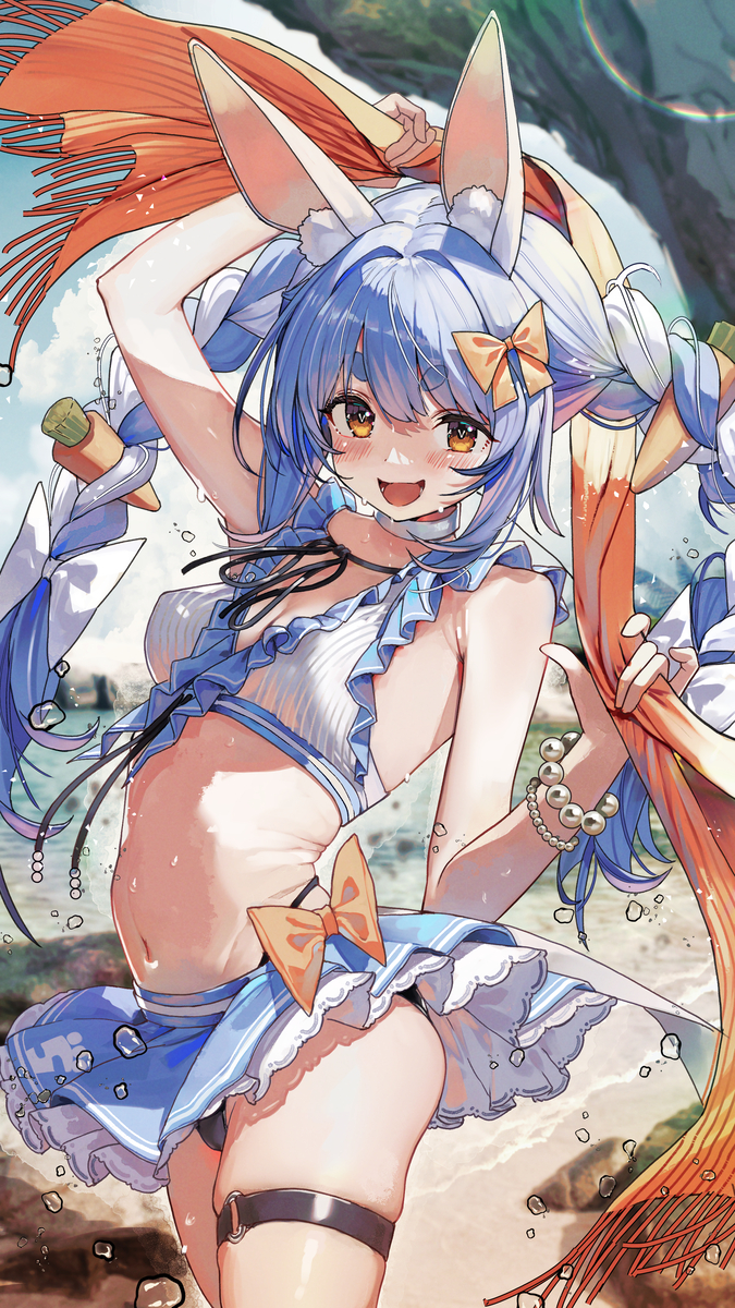 This is a pixiv picture whose title is ぺこちゃんオリジナル水着衣装.