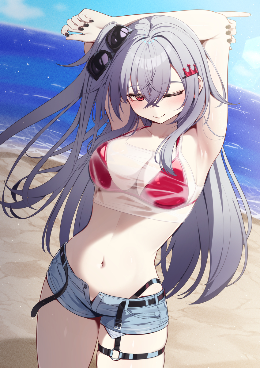 This is a pixiv picture whose title is ホロ夏リオナちゃん！.