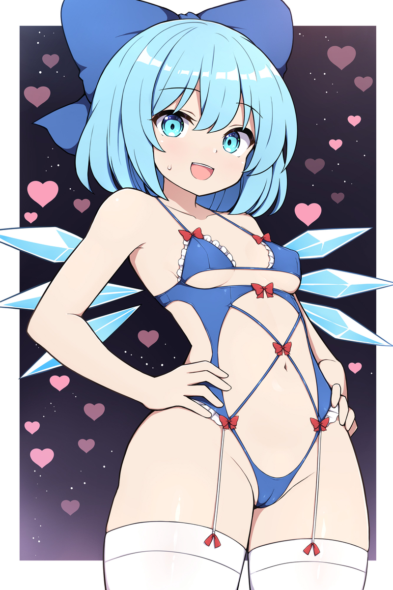 This is a pixiv picture whose title is エッチ衣装チルノ.